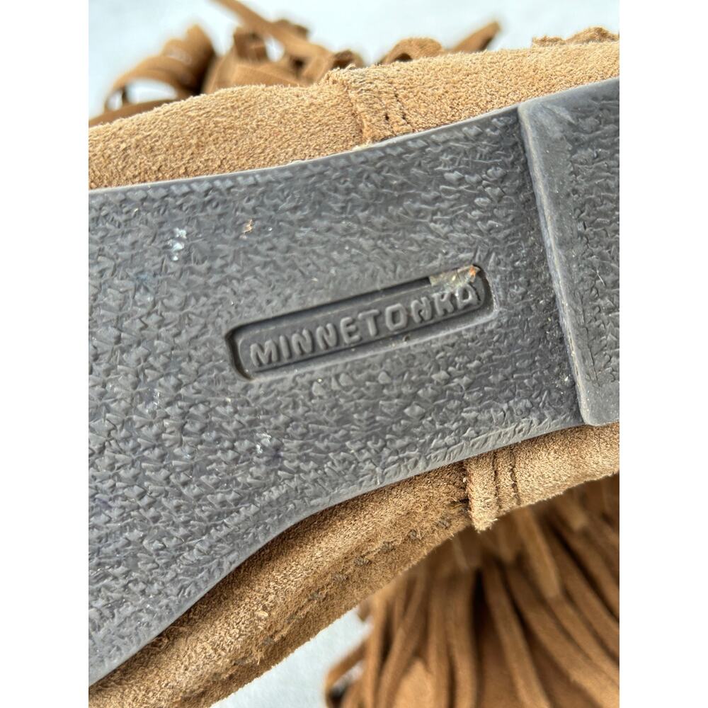 Minnetonka Moccasins 3 Layer Fringe Boot Brown Su… - image 8